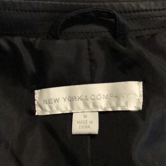 New York & Co. Asymmetrical Faux Leather Jacket - Picture 7 of 10